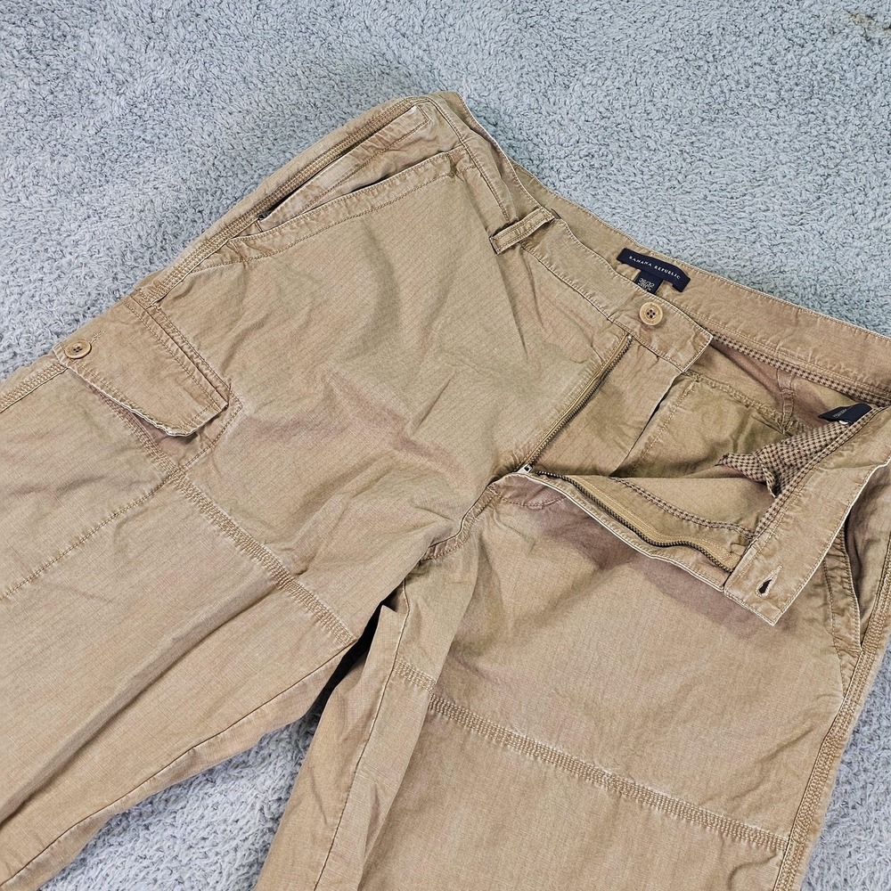 Vintage Banana Republic Cargo Pants Mens 36x32 Beige Cotton Ripstop 2000s
